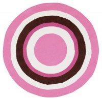 Area Rug 4x4 Round Kids Pink Color - Surya Playground Rug from RugPal