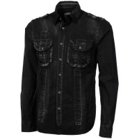 Affliction Enemy Squad Long Sleeve Button-Up Woven Shirt - Black