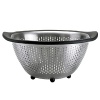 This efficient colander provides fast and thorough straining and the sturdy feet and soft handles allow for easy transfer so your meals hit the table right on time.