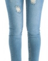 (FK1491-Heartbreaker-9) Dollhouse Juniors Distressed Skinny Jeans in Heartbreaker Size: 9