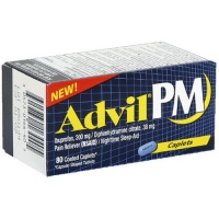 Advil PM Pain Reliever/Nighttime Sleep-Aid, Coated Caplets , 80 Coated Caplets (Pack of 2)