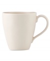 Find stylish versatility in the organic shape and matte-glazed finish of this Casual Luxe mug from Donna Karan by Lenox. Durable stoneware in a soft pearl hue is an ideal host for everyday meals and a natural go-to for entertaining.