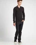 Ideal for layering or worn alone, enjoy your casual days in this super-soft slubby cotton henley.V-neckThree-button placketAbout 28½ from shoulder to hemCottonMachine washImported