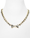 Girly with a bit of grit, this MARC BY MARC JACOBS necklace is fit to be tied, styled with a bow-shaped pendant.