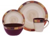 Gibson Casa Estebana 16-piece Dinnerware Set Service for 4, Beige and Brown