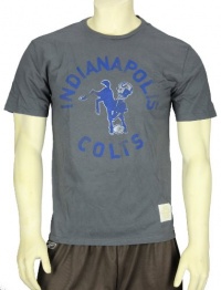 Indianapolis Colts Retro Logo NFL Mens T-shirt, Gray