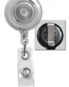 GBC BadgeMates Retractable Badge Reel, Clear, 25 Reels per Pack (3748085)