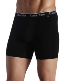 ck one Men's Cotton Stretch Boxer Brief, Black, Large