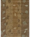 Rizzy Home FN0513 Fusion 8-Feet by 8-Feet Round Area Rug, Light Brown