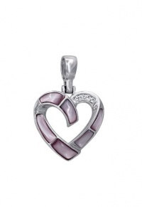 Effy Jewlery S. Silver Mother of Pearl & Sapphire Heart Pendant