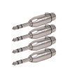 GLS Audio XLR Female to 1/4 Male TRS Adapter Gender Changer - XLR-F to 6.3mm Stereo Coupler Adapters - 4 PACK