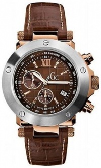 GUESS Gc-1 Brown Leather Timepiece