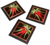 DII Hot Chiles Ceramic Trivet, Set of 3