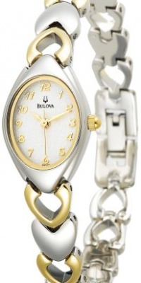 Bulova Women's 98V02 White Patterned Bracelet Watch