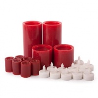 22 Piece LED Red Flameless Candle Set by Candle Impressions