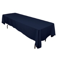 60 x 126 in. Rectangular Polyester Tablecloth Navy Blue