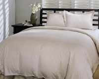 350 Thread Count Damask Stripe White Down Comforter King