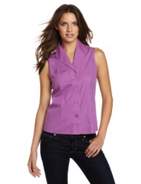 Jones New York Women's Petite Sleeveless Easy Care Blouse