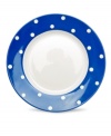 Connect the dots to a charming table setting, perfect for every occasion. With classic polka dots in a blue and white palette, Baking Days dinner plates from Spode brighten every day.