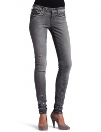 7 For All Mankind Womens Stacked Gwenevere Jean With Clear Metallic Sequins, Luminosi Grey, 31