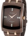 Armitron Men's 20/4507BNRG Swarovski Crystal Dial Brown Ion-Plated and Rosegold-Tone Bracelet Watch