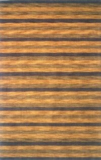 Area Rug 3x5 Rectangle Solid/Striped Brown Color - Momeni Metro Rug from RugPal