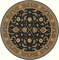 Area Rug 8x8 Round Traditional Salmon Color - Momeni Persian Garden Rug from RugPal