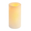 Inglow CGT54600WH01 6-Inch Flameless Round Pillar Vanilla Scented Candle with Timer, White