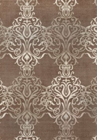 Dalyn Monterey Taupe Rug Transitional Damask 19 x 33 (MR301)