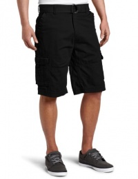 Southpole Men's Basic Cotton Twill Washed Cargo Short