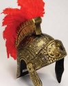 Roman Costume Helmet Gold With Red Feathers Gold Roman Helmet 20799