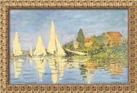 Boating at Argenteuil, 1872 by Claude Monet, Framed Canvas Art - 20.56 x 30.06