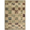 Nourison Interpretations Beige Geometric 2.3-Feet by 8-Feet Polyacrylic Runner Rug