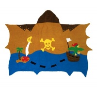 Kidorable Pirate Infant Towel, Brown, 0-3 Years