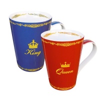 Konitz King/Queen Mugs, Set of 2