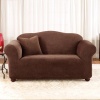 Sure Fit Stretch Pique Knit Sofa Slipcover, Chocolate