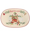 A holly motif drawn from the classic Holiday dinnerware pattern combined with colorful new depictions of the Christmas season makes this Lenox tray a festive addition to any table, as well as a beautiful gift. Adorned with Merry Christmas Y'all.