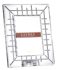 With a classic linear cut in striking crystal, the Cocktail Party picture frames stirs up happy memories with sophisticated Lauren Ralph Lauren style.