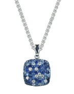 Effy Jewlery Balissima Splash Blue Sapphire Square Pendant, 3.31 TCW