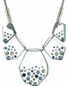 Nine West Gem Class Silver-Tone 16  + 2 Drama Blue Necklace