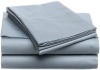 Pinzon Hemstitch 400-Thread-Count Egyptian Cotton Sateen King Sheet Set, Smokey Blue