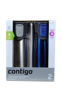 Contigo AUTOSEAL® Locking Stainless Steel Travel Mug 2 pack Stainless / Blue