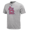 MLB Mens St. Louis Cardinals Bases Loaded Steel Heather Short Sleeve Basic Tee By Majestic