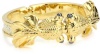 KARA by Kara Ross Double Head Fish with Gold Washed Ring Lizard Cuff Bracelet