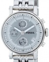 Fossil Women's ES2198 Stainless Steel Bracelet Silver Analog Dial Multifunction Watch