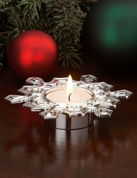 Lenox Christmas Tea Light Snowflake Silver Candle Holder