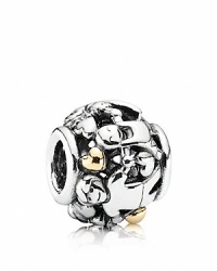 A sentimental PANDORA charm with rich detailing in sterling silver with 14K gold accents.