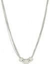 Nine West Chain Reaction Silver-Tone Uniform Ball Slider Necklace