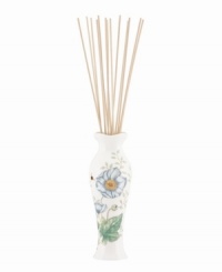 Spring is in the air with the Butterfly Meadow reed diffuser from Lenox. Colorful blooms and butterflies on elegant white porcelain lend country charm to any setting.