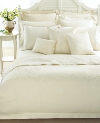 Exquisite floral embroidery lends a romantic touch to the White Hall duvet from Lauren Ralph Lauren. Woven of pure cotton.